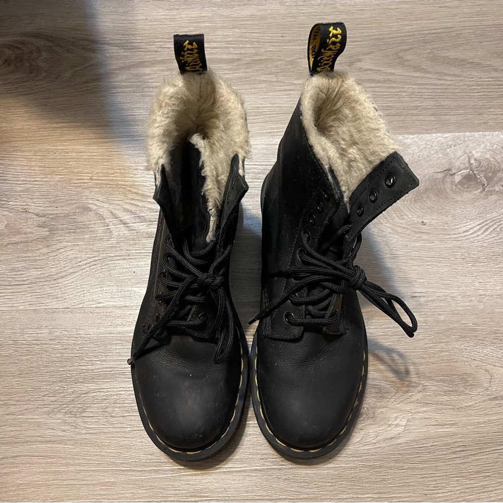 (SOLD)Dr. Martens black leather lace up  Boot - Women's